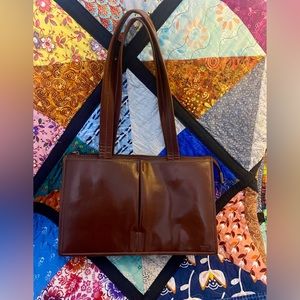 EUC vintage Mondani brown synthetic leather handbag - 90s